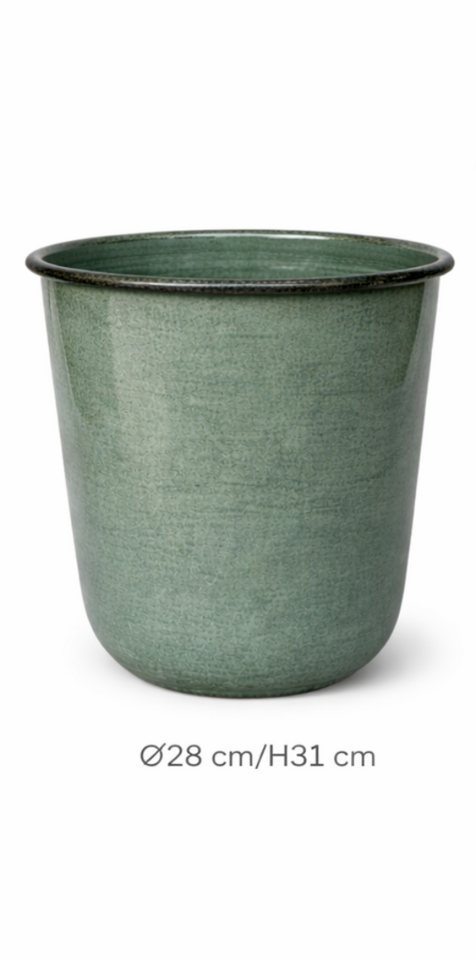 finehomegarden Pflanzkübel Metall Kübel Pflanzgefäß grün Pflanztopf Ø26+28+32cm Blumenkübel (1 St), Pflanzschale Blumentopf Garten 3Größen wählbar / Paket Bild 5
