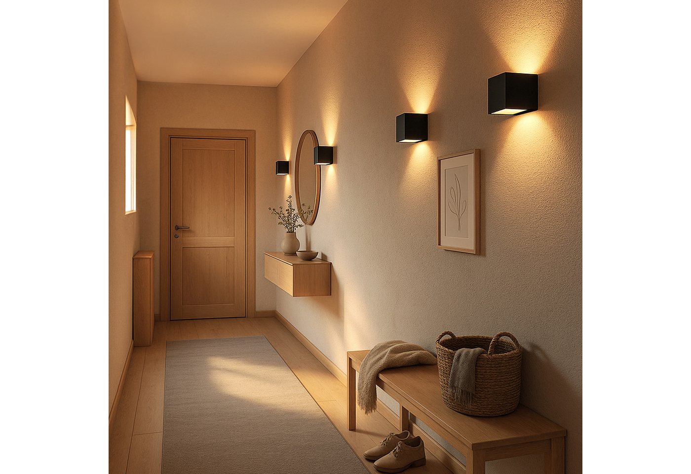 SSC-LUXon LED Wandleuchte LED Wandleuchte EPITA schwarz Up Down mit G9 Birne 3W dimmbar warmweiß, Warmweiß Bild 2