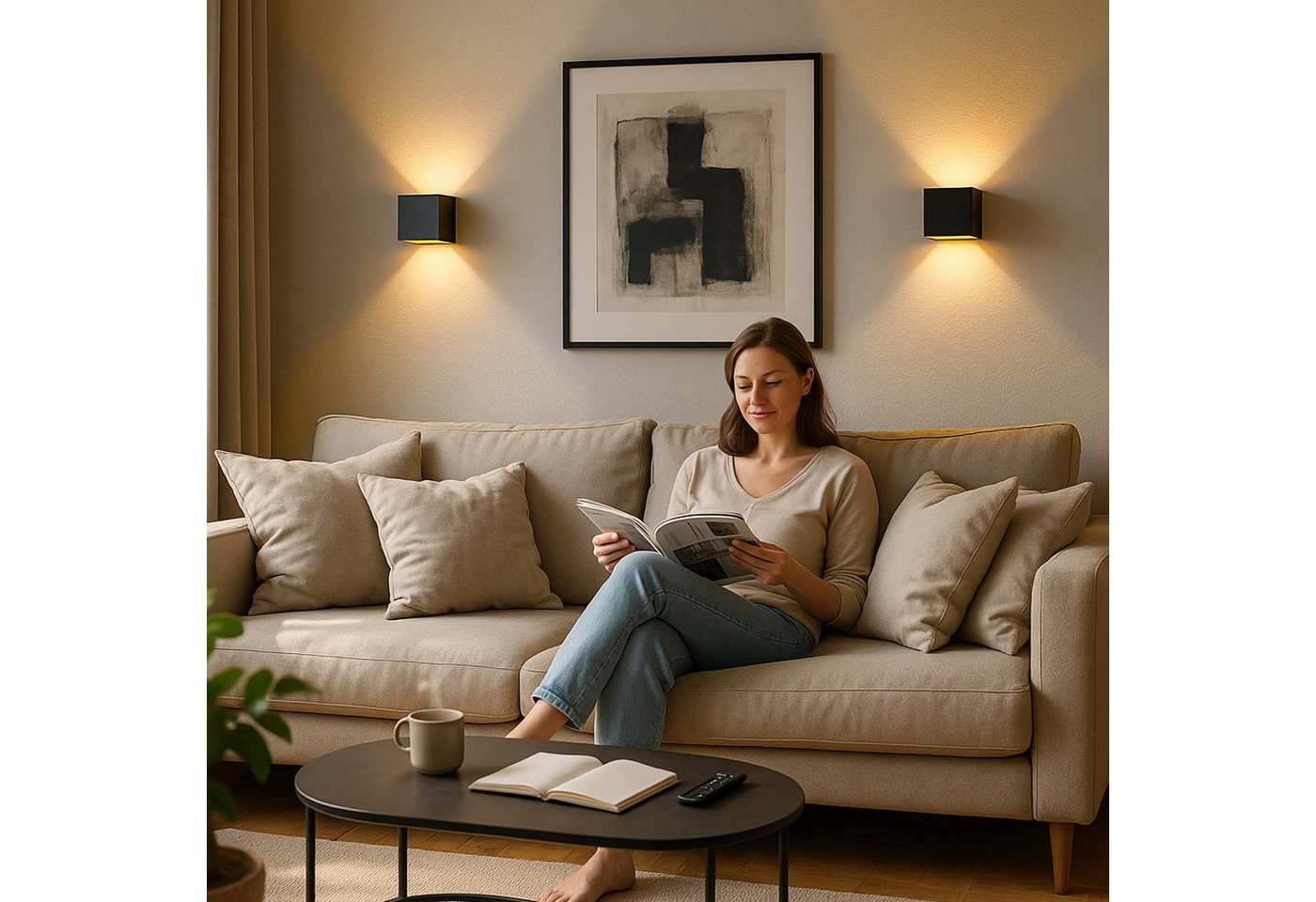 SSC-LUXon LED Wandleuchte LED Wandleuchte EPITA schwarz Up Down mit G9 Birne 3W dimmbar warmweiß, Warmweiß Bild 5