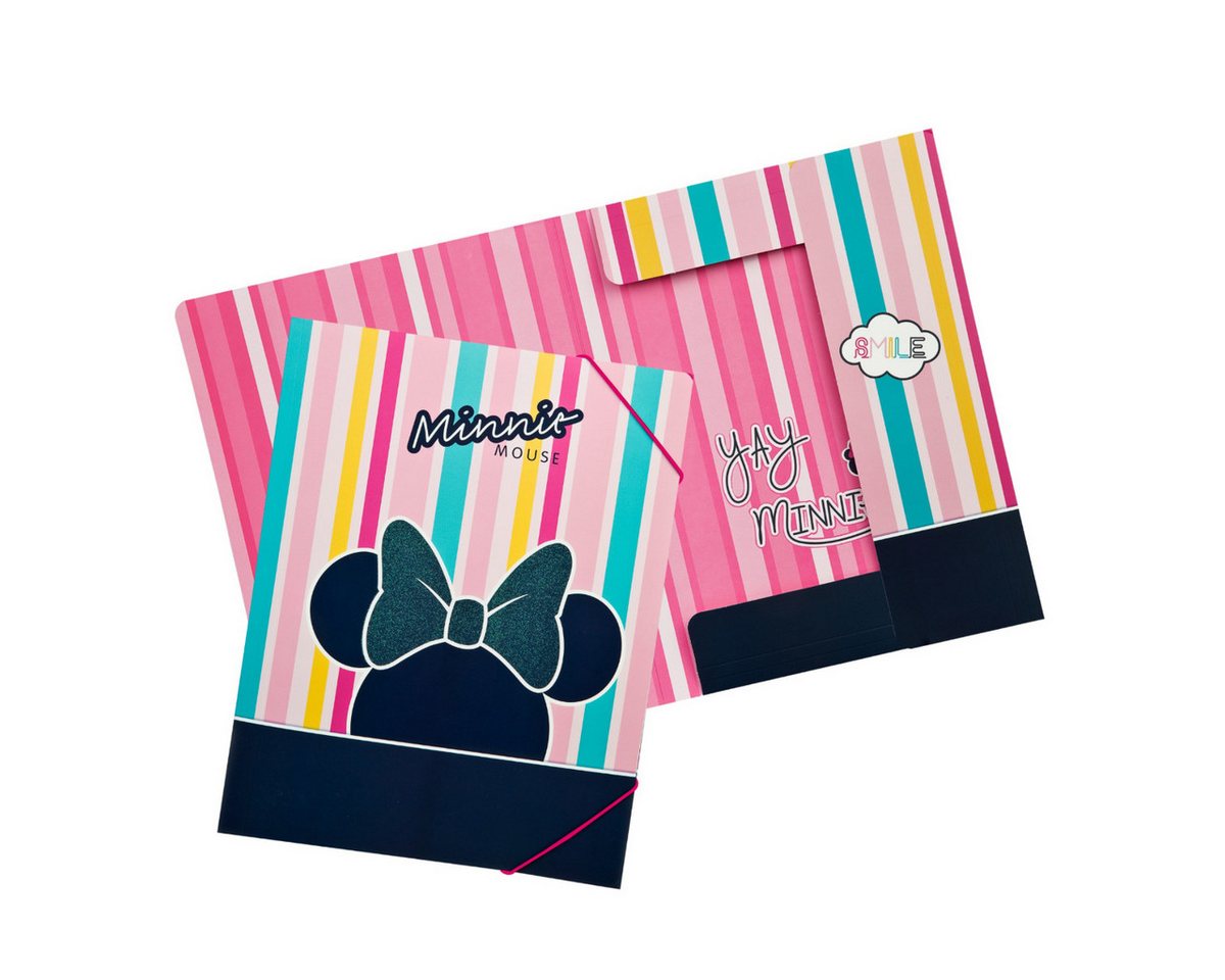Disney Minnie Mouse Organisationsmappe - Sammelmappe Gummizug Mappe Kinder Schule A4 Ablage (1-St) Bild 3