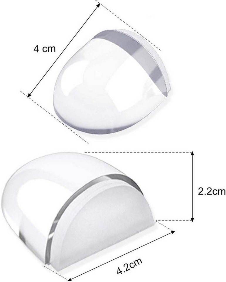 Agger Türstopper 4er Set Türstopper Boden zum Kleben, Transparente Selbstklebende (4 St)