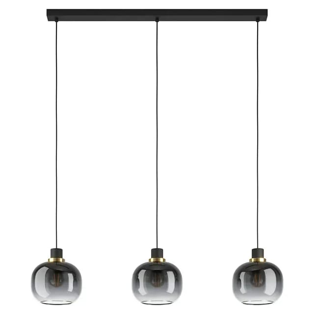 EGLO OILELLA long table pendant black/grey/transparent