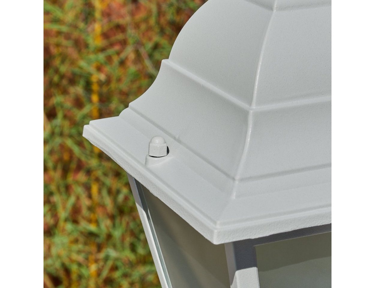 hofstein Außen-Stehlampe moderne Wegeleuchte aus Metall/Glas in Weiß/Milchglas, ohne Leuchtmittel, Kandelaber, Gartenbeleuchtung IP44, 2x E27, ohne Leuchtmittel Bild 4