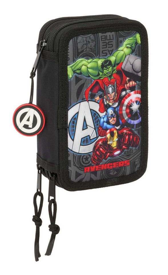 safta Federmäppchen Marvel Avengers - Mäppchen Federmappe, 37 Teile, 3-fach gefüllt, (37-tlg., Jungen), Reißverschluss