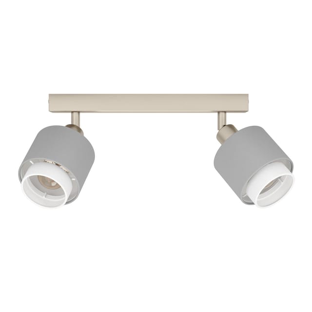 EGLO BELLIZZI spot 2L brushed steel/grey