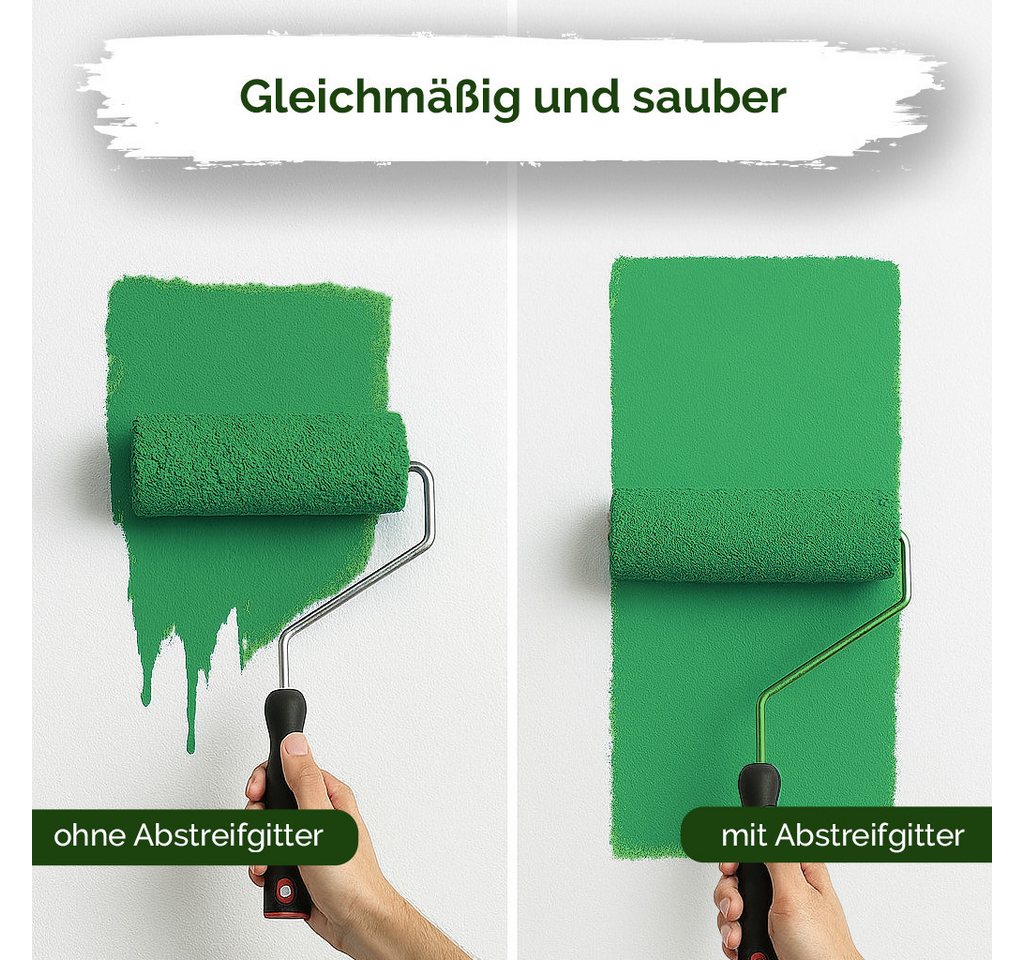 Veluxis Abstreifgitter Veluxis® Abstreifgitter 22 x 25 cm, Perfekte Farbverteilung & weniger Farbverbrauch – lösemittelbeständig Bild 3