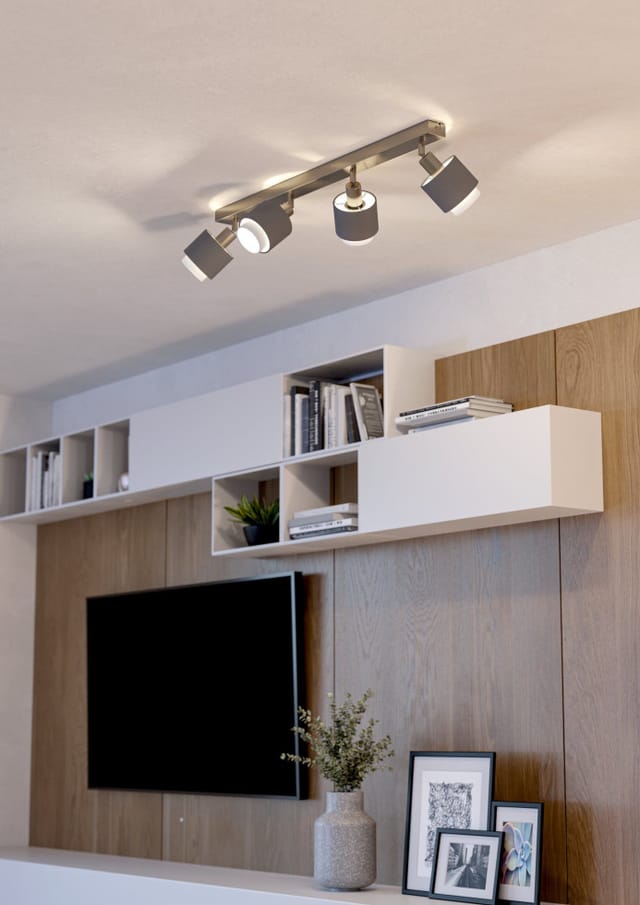 EGLO BELLIZZI spot 4L brushed steel/grey