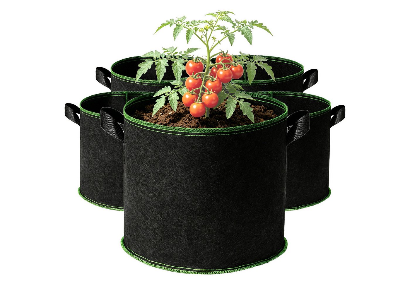 CannoBox Pflanzkübel Pflanzbeutel pflanzsack 270 g/m² Pflanztaschen Pflanzkübel (5 St), 5 St, 10 St, Luftschneid, atmungsaktiv, Ø18–50 cm Bild 5