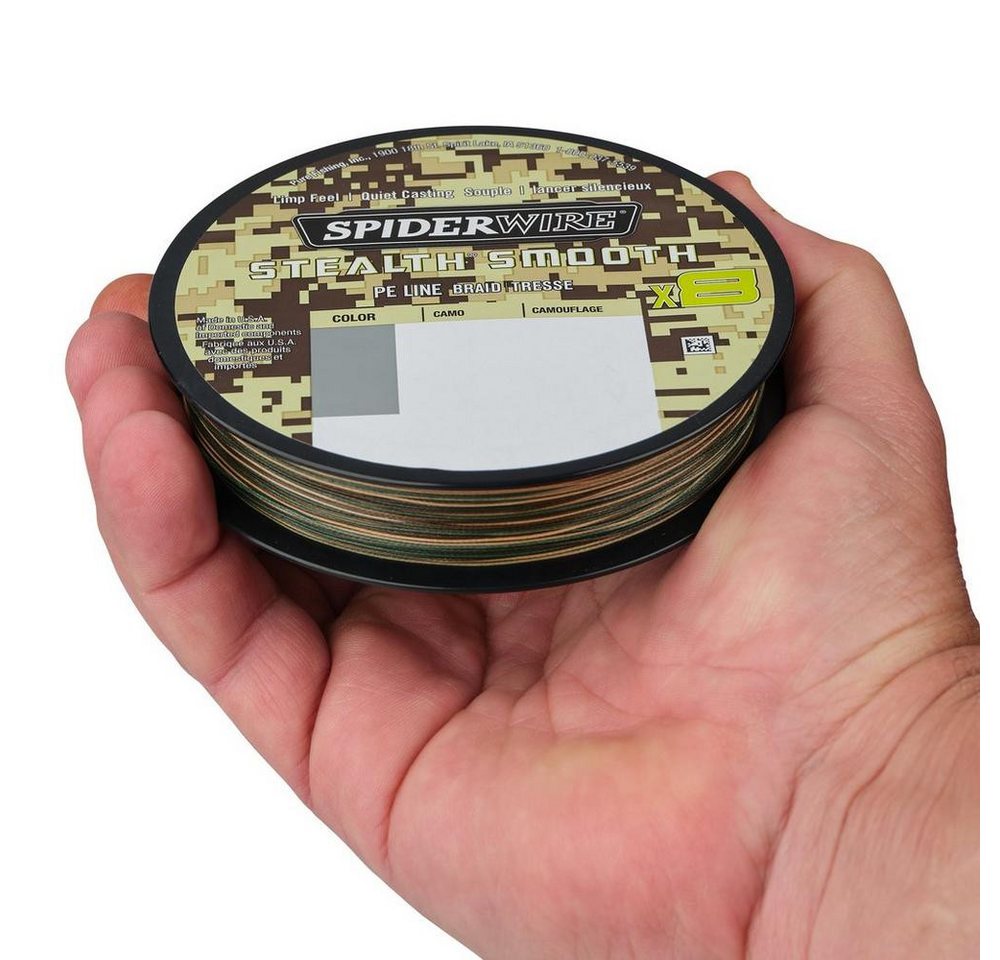 Spiderwire Angelschnur Spiderwire STEALTH SMOOTH 8 CAMO 150m 300m Camouflage, 0.13 m Länge, Sehr abriebfest, Rund geflochten