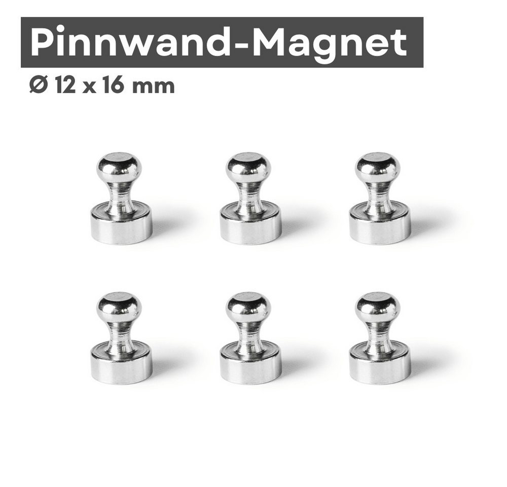 MaajeeKuto Magnet Pinnwand Magnet 12mm Neodym Magnete bis 5 KG Zugkraft Magnettafel (50-St) Bild 3
