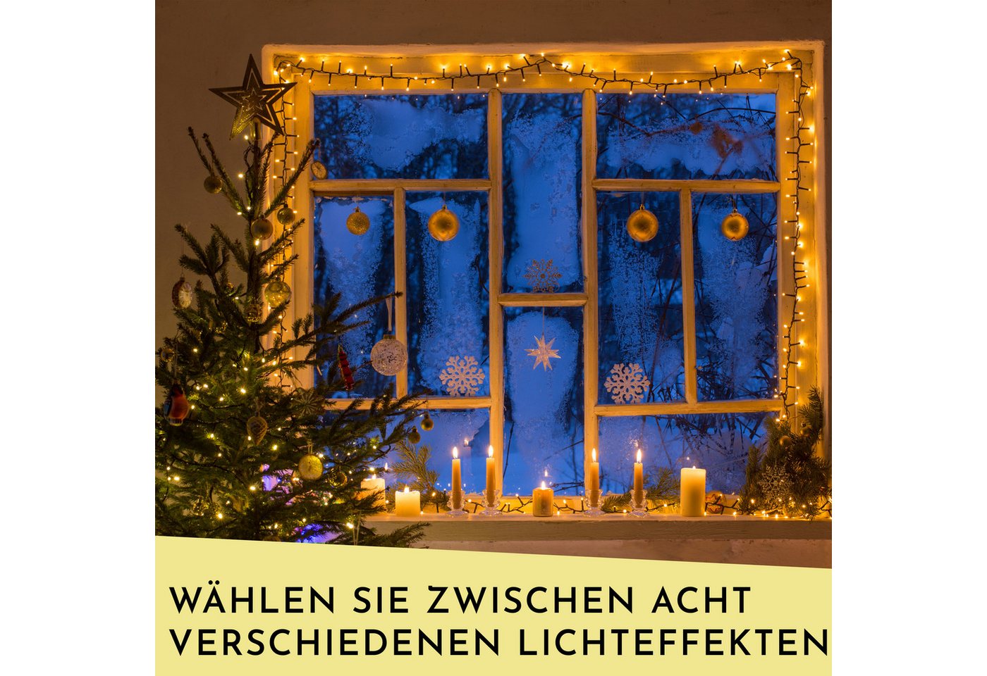 Nordstern LED-Lichterkette WarmWeiß von 24 bis 1.200 LED Weihnachtsdeko für Innen und Außen, mit Stecker 1.000 LED - 20 m für Weihnachtsbaum