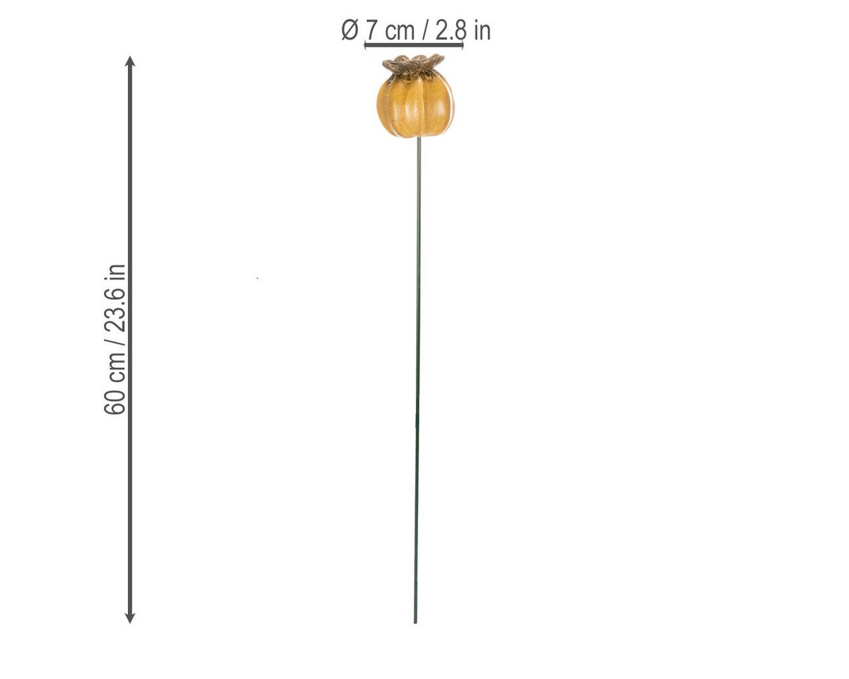 Florists Products Gartenstecker Gartenstecker Mohnkapsel Dekoration für Beete und Balkon, 2 Stück Bild 5