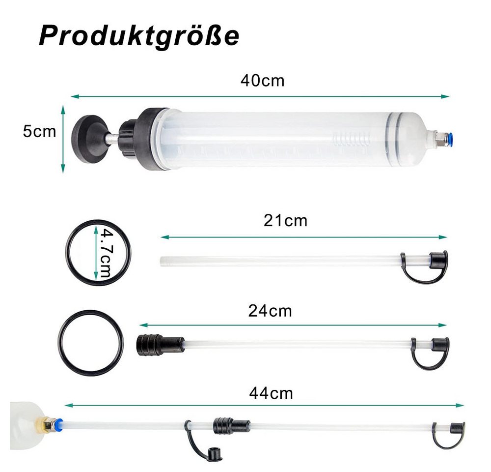 AFKSMILE Ölabsaugpumpe Ölabsaugspritze 500mL Ölspritze, Ölabsaugpistole,Handpumpe, Flüssigkeitsabsauger und Füllpumpe,Geeignet für Bremsflüssigkeit Motor