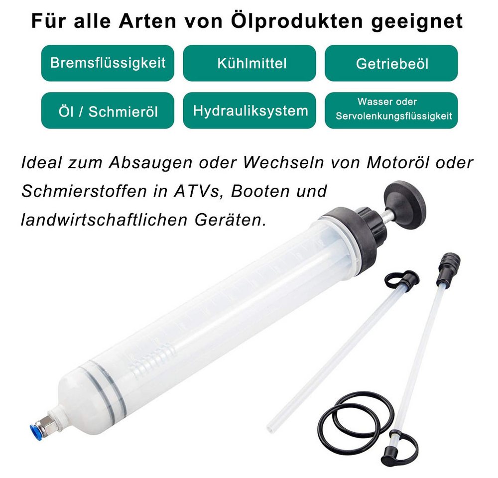 AFKSMILE Ölabsaugpumpe Ölabsaugspritze 500mL Ölspritze, Ölabsaugpistole,Handpumpe, Flüssigkeitsabsauger und Füllpumpe,Geeignet für Bremsflüssigkeit Motor Bild 3