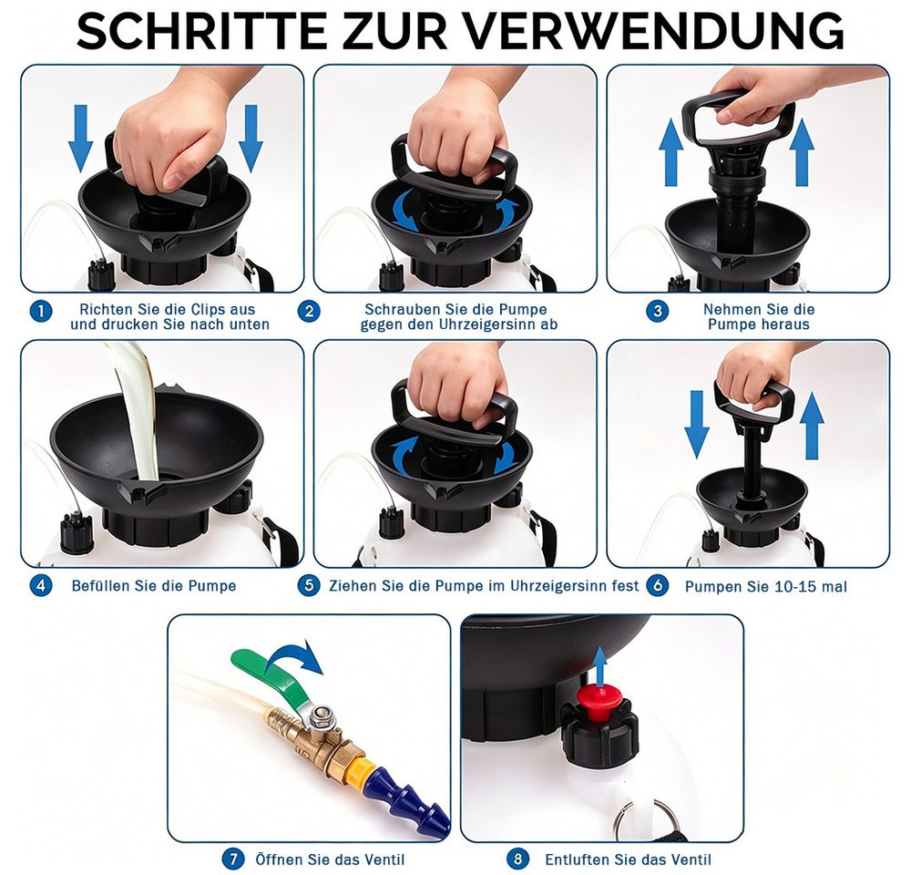 AFKSMILE Bremsscheiben-Richtwerkzeug 3L Pumpenwerkzeug Getriebeölpumpe Ölfüller, Transfer-Handpumpe, Schaltgetriebeflüssigkeitsfüllgerät, Tragbare Kfz-Flüssigkeitspumpe