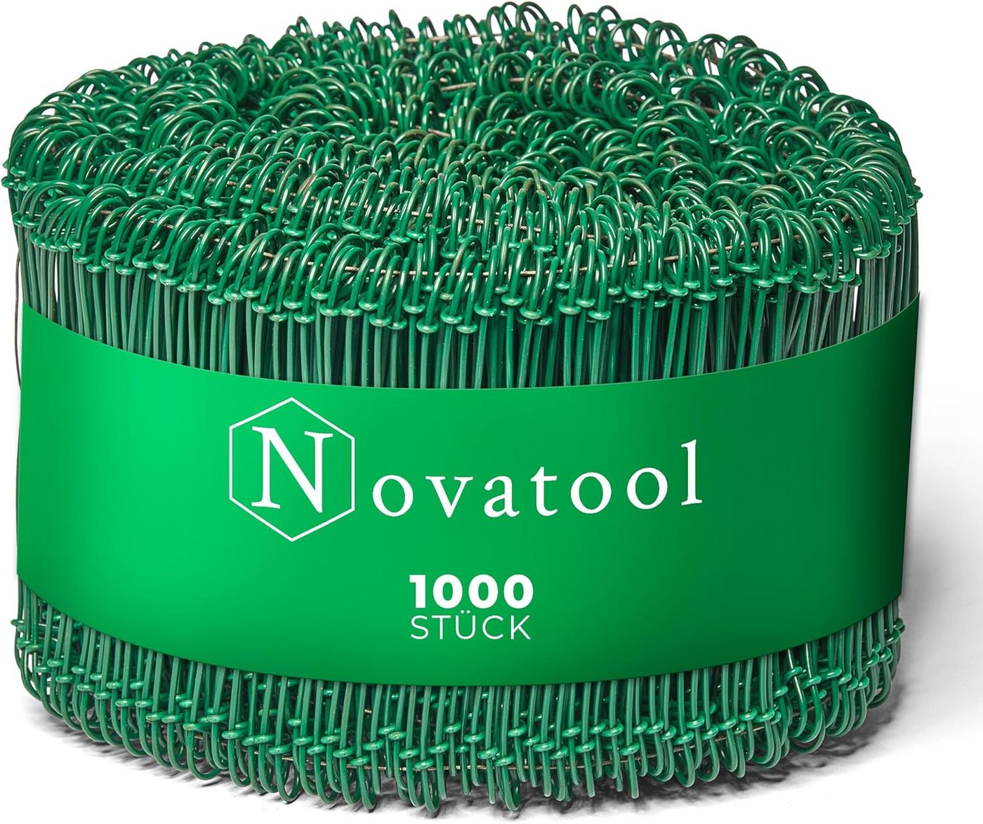 Novatool Wickeldraht 862405-001-1xStuck, 1.000 Stück Rödeldraht mit Ösen 1,4 x 120mm Bindedraht Grün ummantelt Bild 4