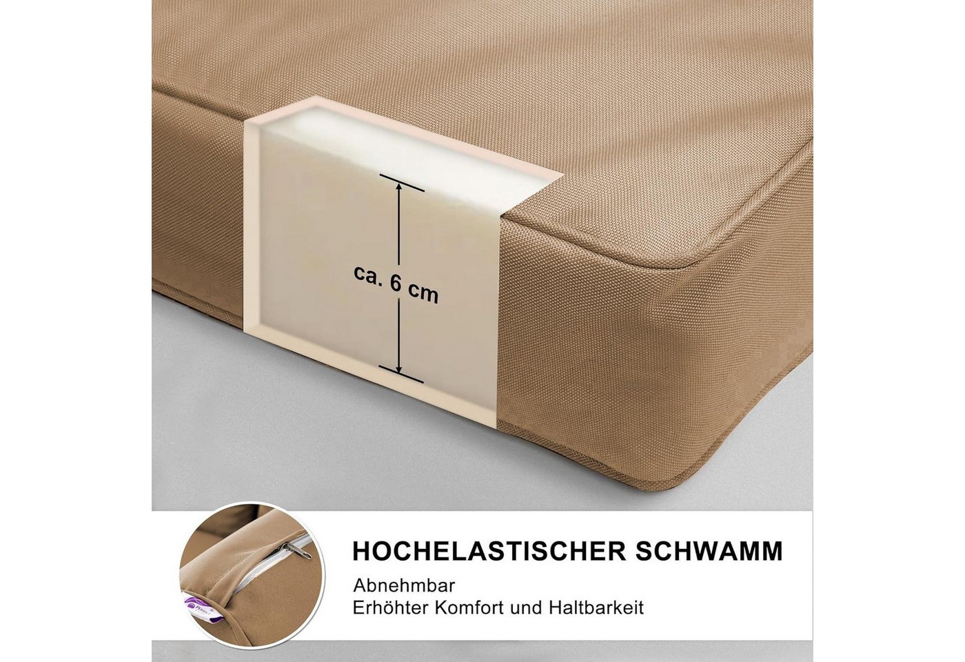PURPLE LEAF Hollywoodschaukel Gartenschaukel mit Verstellbares Sonnendach Schaukel, 3-Sitzer, mit PVC Hardtop, Verstellbares Sonnendach, Robust & Wetterfest Bild 4