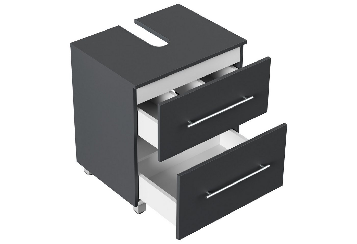 Magnolia Home Waschtisch Universal Unterbau auf Standfüßen 55 cm SoftClose grafit Bild 3