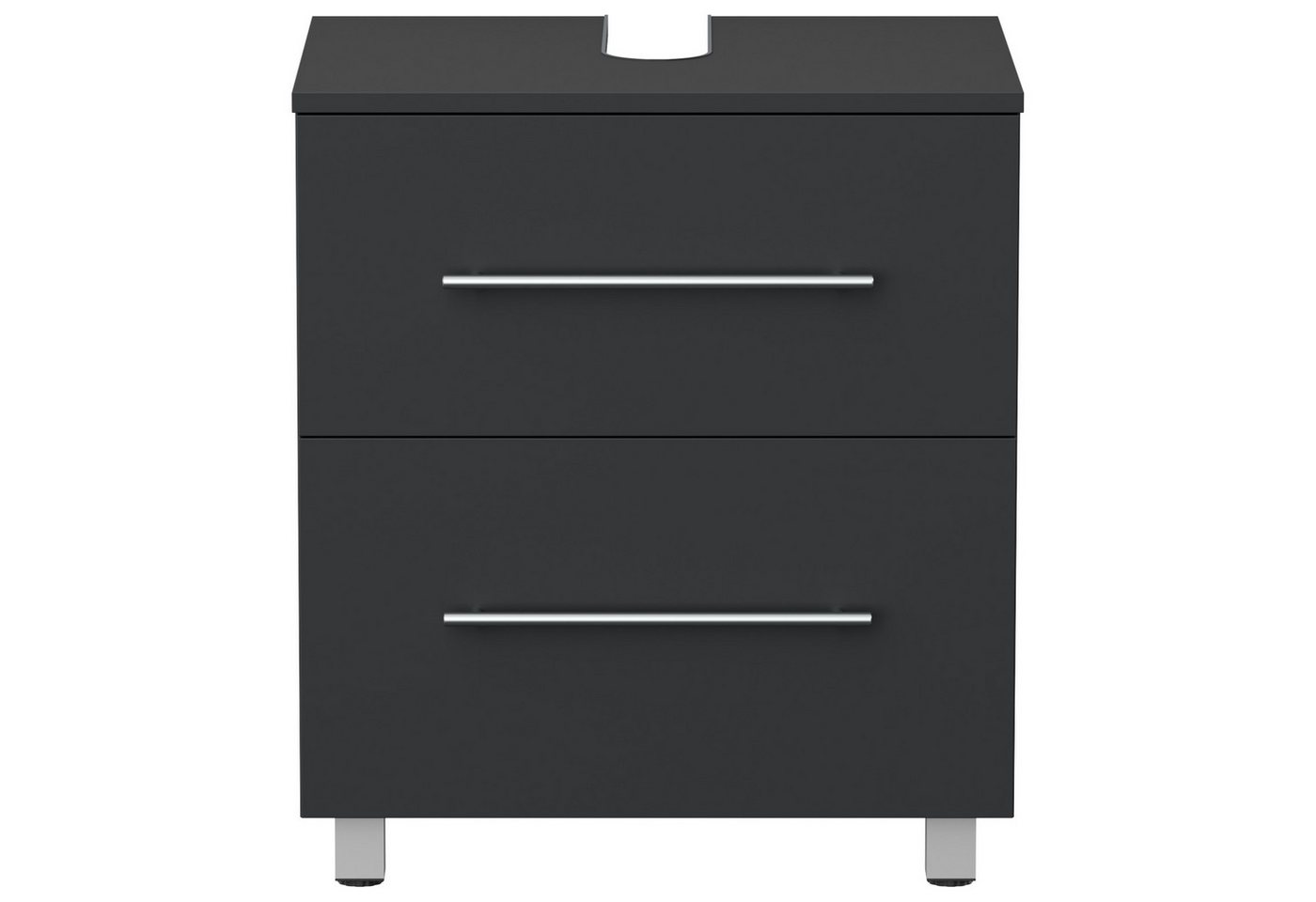 Magnolia Home Waschtisch Universal Unterbau auf Standfüßen 55 cm SoftClose grafit Bild 4