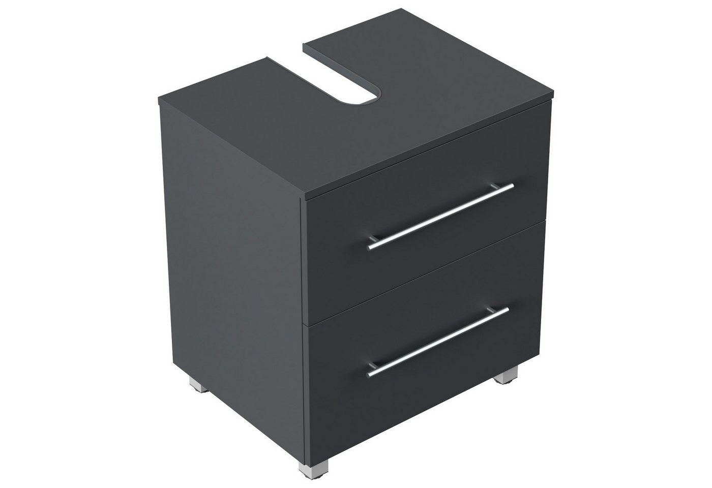 Magnolia Home Waschtisch Universal Unterbau auf Standfüßen 55 cm SoftClose grafit Bild 5