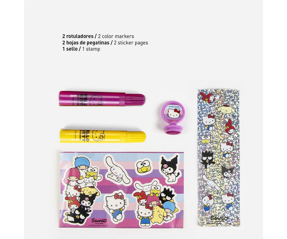 Cerda Farbkasten Hello Kitty Coloring Set – Kreativset für Kinder mit Stiften