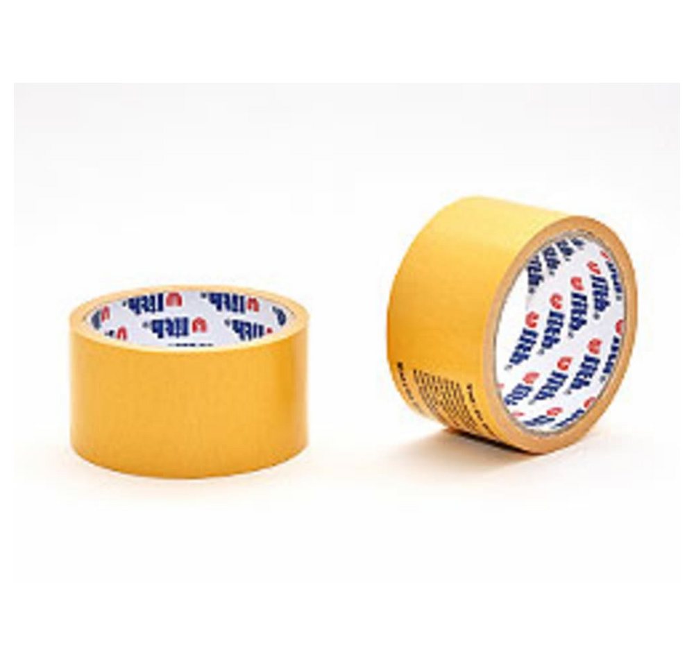 Ulith Doppelklebeband Teppich Klebeband doppelseitig 50 mm x 10 m, 1 Rolle (Einzelartikel, 1-St., Einzelartikel) Teppichband Klebeband Doppelklebeband Fixierband Montageband