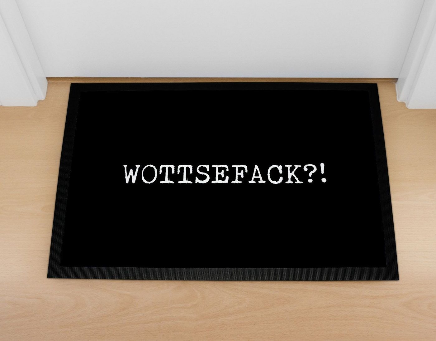 MoonWorks Fußmatte Fußmatte mit lustigem Wort Wottsefack?! witzige Türmatte rutschfest &, rechteckig Bild 2