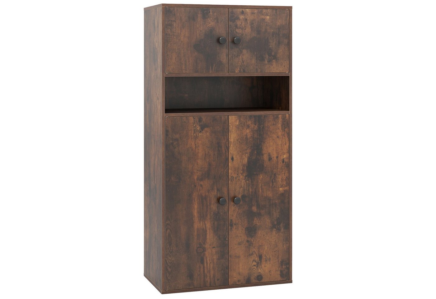 COSTWAY Bücherregal, Freistehender Vitrinenschrank mit 2 Anti-Kipp-Sicherungen Bild 4