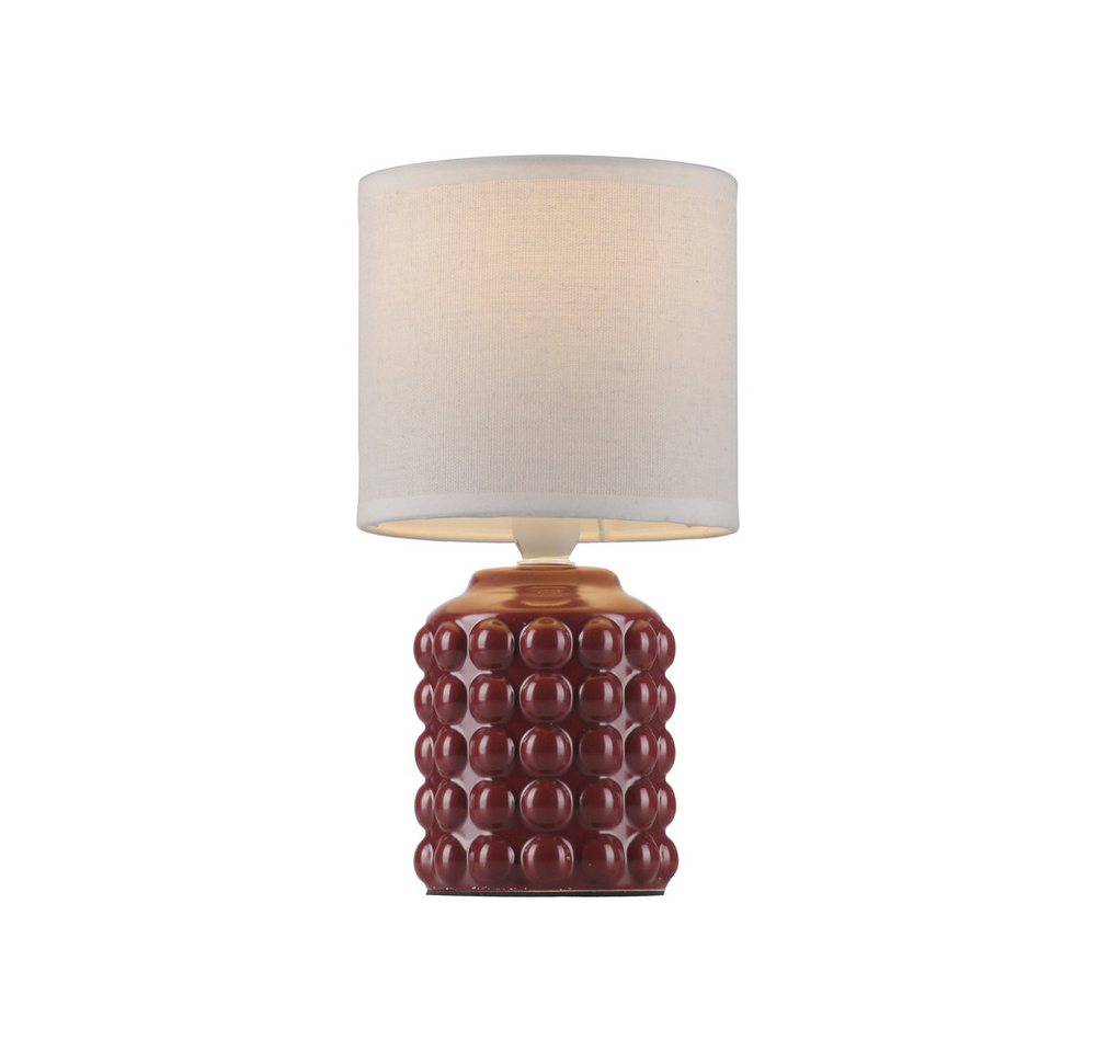 JUST LIGHT LED Tischleuchte LED Tischlampe BLOOP Textilschirm weiß 26cm, 1x E14 25W max., Textilschirm weiß 26cm Bild 4