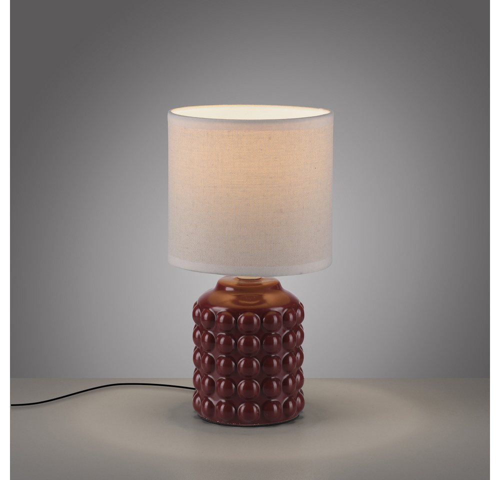 JUST LIGHT LED Tischleuchte LED Tischlampe BLOOP Textilschirm weiß 26cm, 1x E14 25W max., Textilschirm weiß 26cm Bild 5