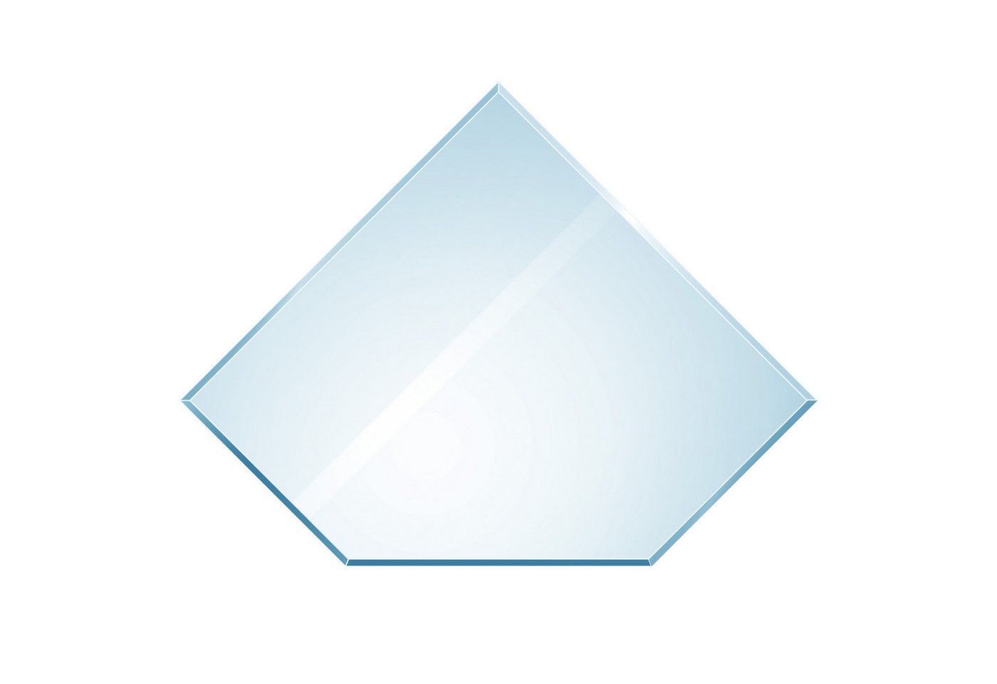 Raik Bodenschutzplatte raik Kamin Glasplatte Diamant 2 mit Facette Bild 2