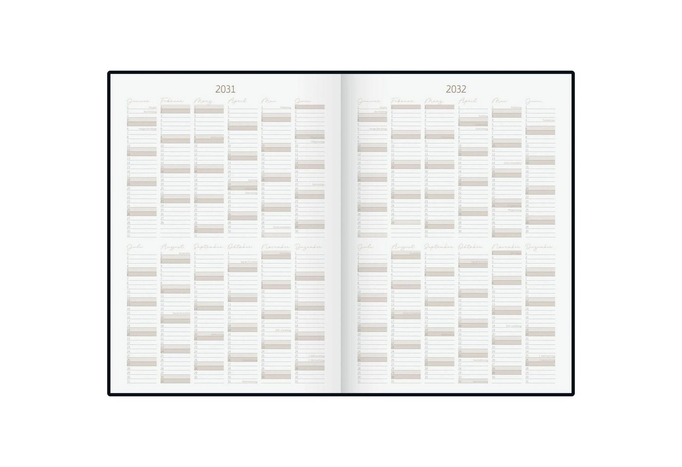 Baier & Schneider Taschenkalender rido/idé 7022404017 10-Jahres-Kalender Premium 2027-2036 "10 Years...