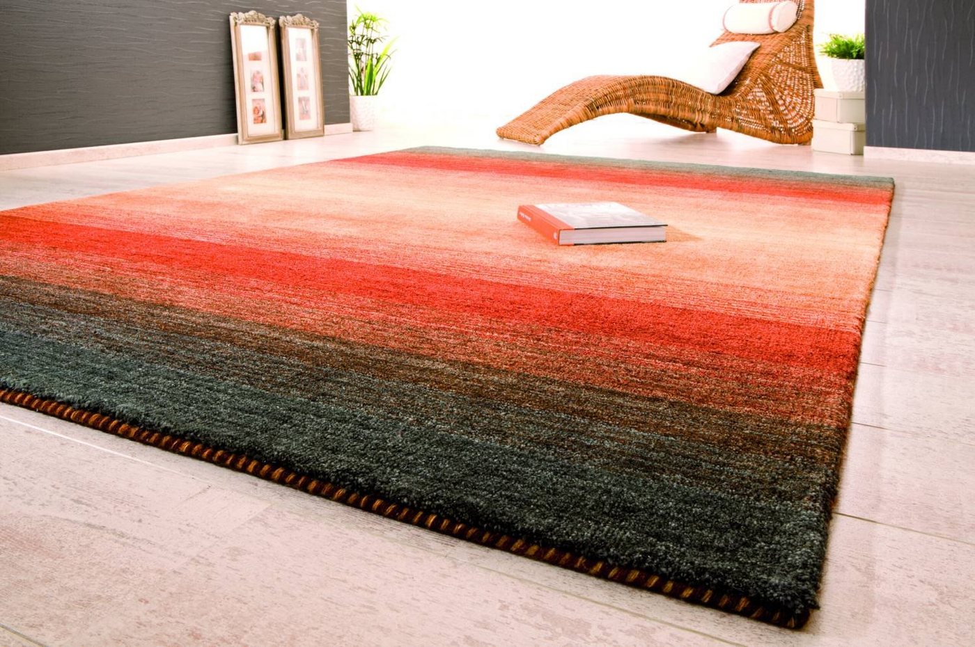 Rug Studios Teppich RAINBOW 1201, Rechteckig, Höhe: 19 mm, Handgefertigt, 60 x 90 cm, Multi Bild 3