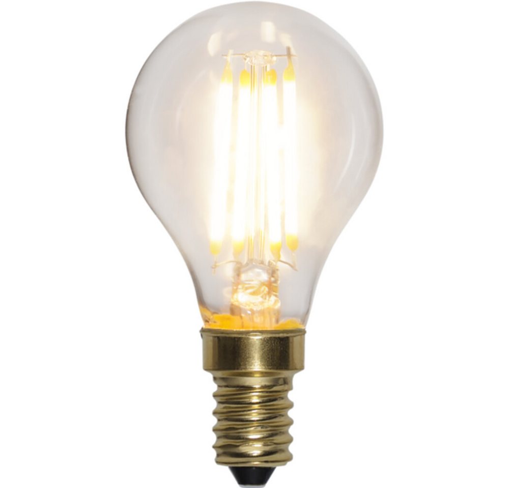 STAR TRADING LED-Leuchtmittel E14, 4W, 2100K, 400lm, Kugel, warmweiß, Ra: 80, Schaltzyklen: 12500, F, E14, warmweiß