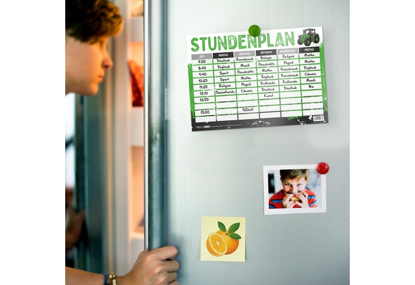 itenga Schülerkalender itenga Stundenplan Block 25 Blatt Motiv TRAKTOR DIN A4 Bild 3