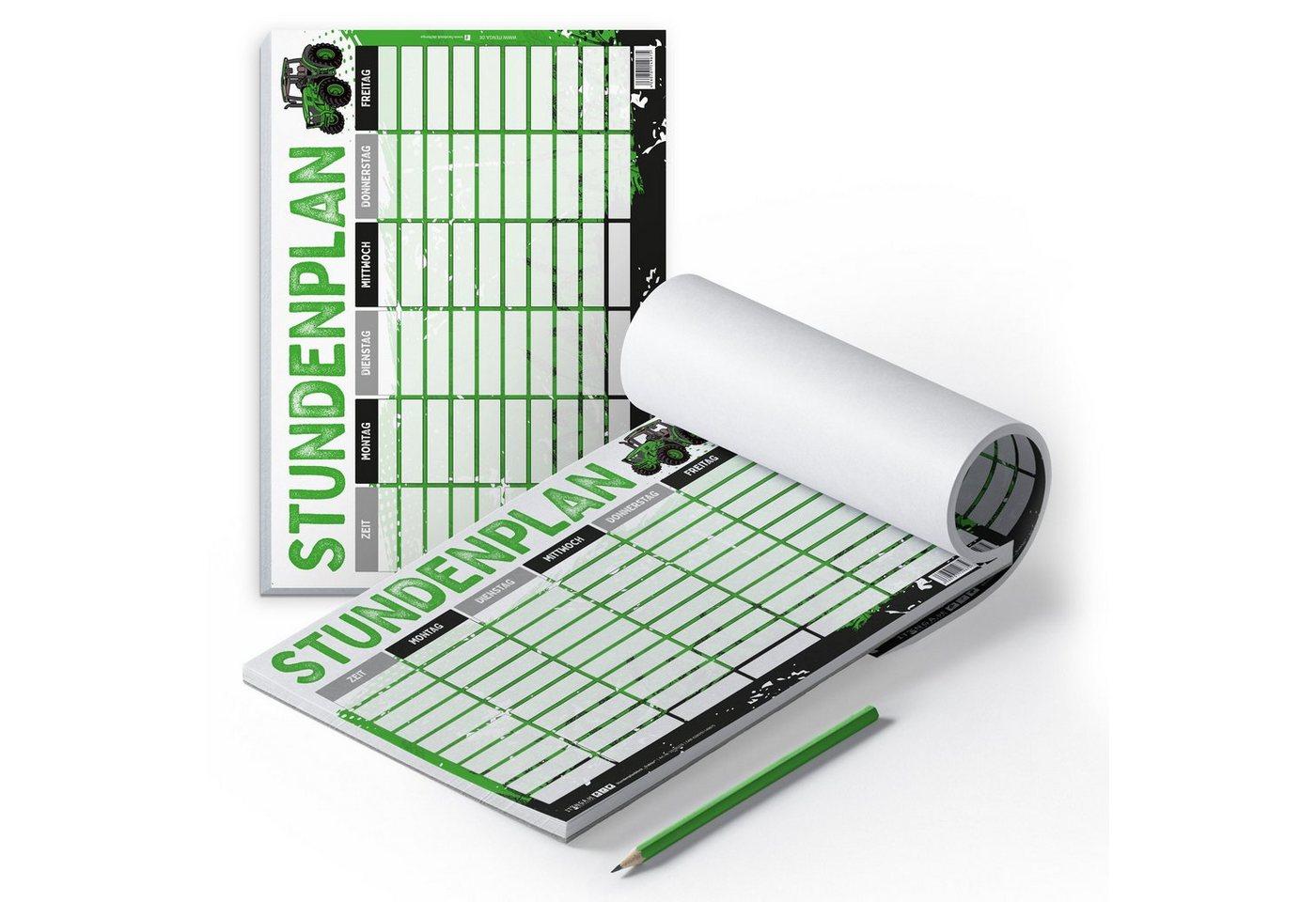 itenga Schülerkalender itenga Stundenplan Block 25 Blatt Motiv TRAKTOR DIN A4 Bild 4