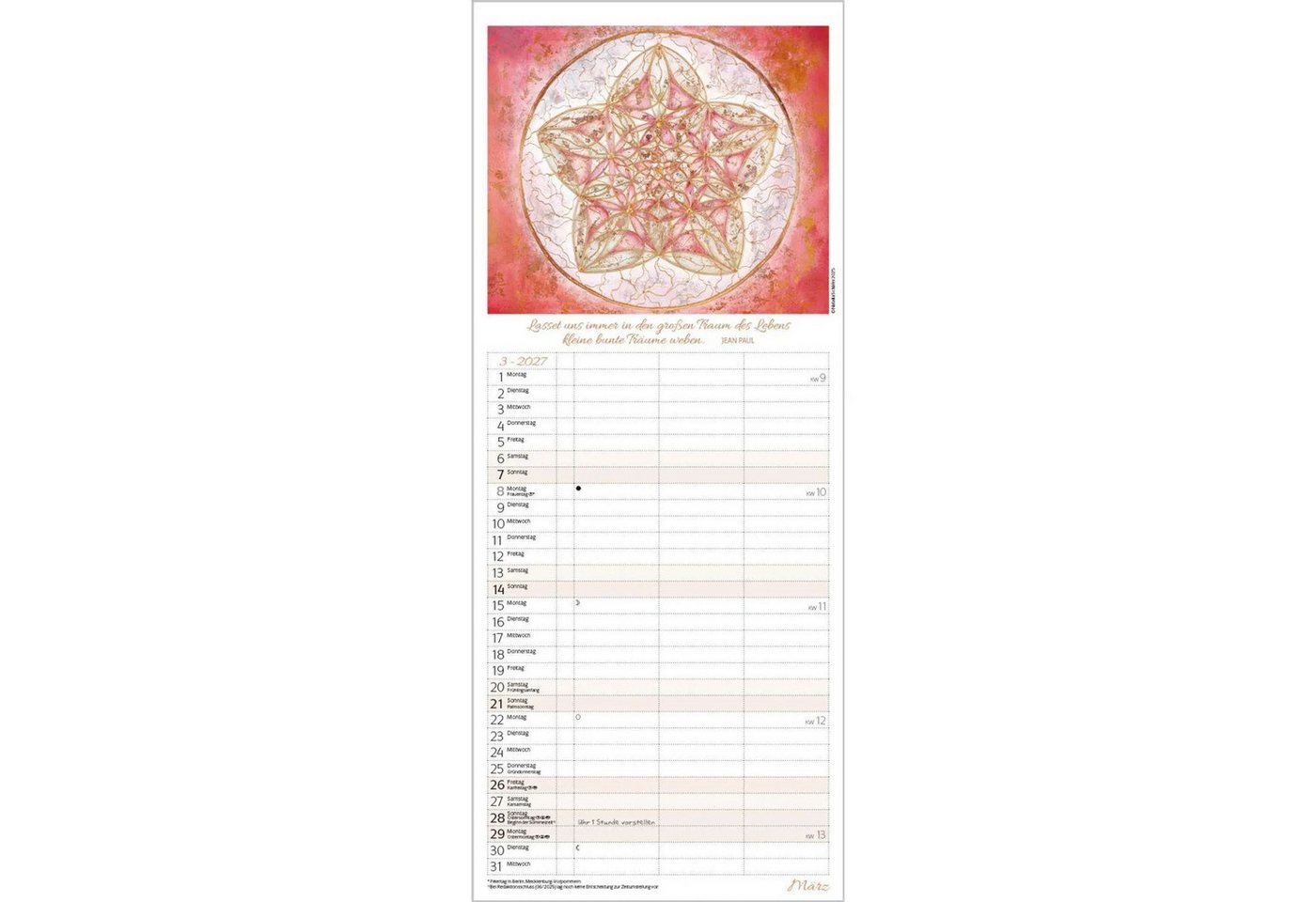 Korsch Verlag Wandkalender Achtsamkeit Timer für 2 2027 Bild 4