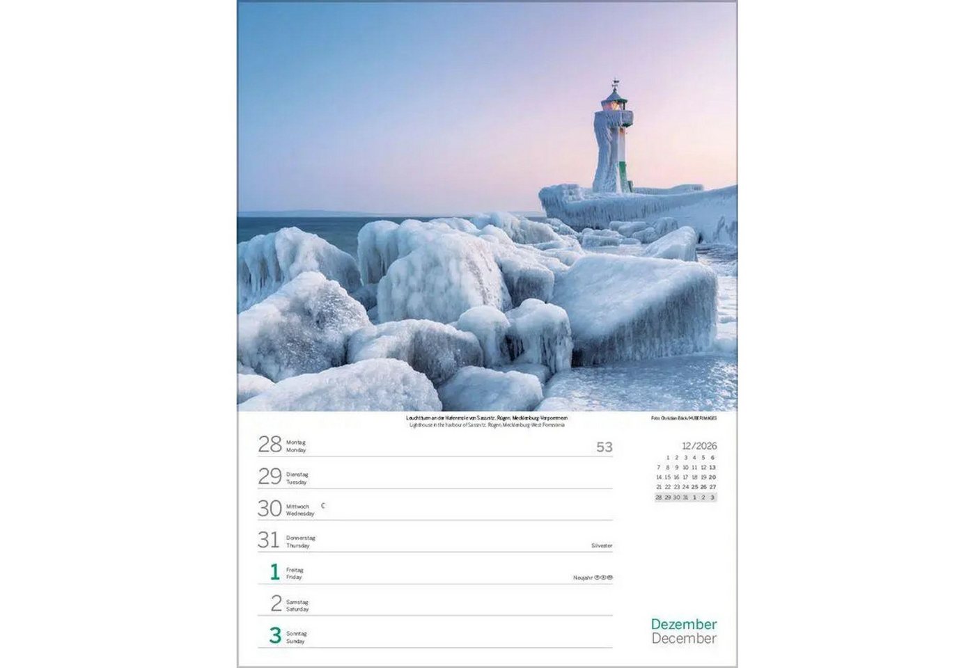 Korsch Verlag Wandkalender Nord- und Ostsee Wochenkalender 2027 Bild 2
