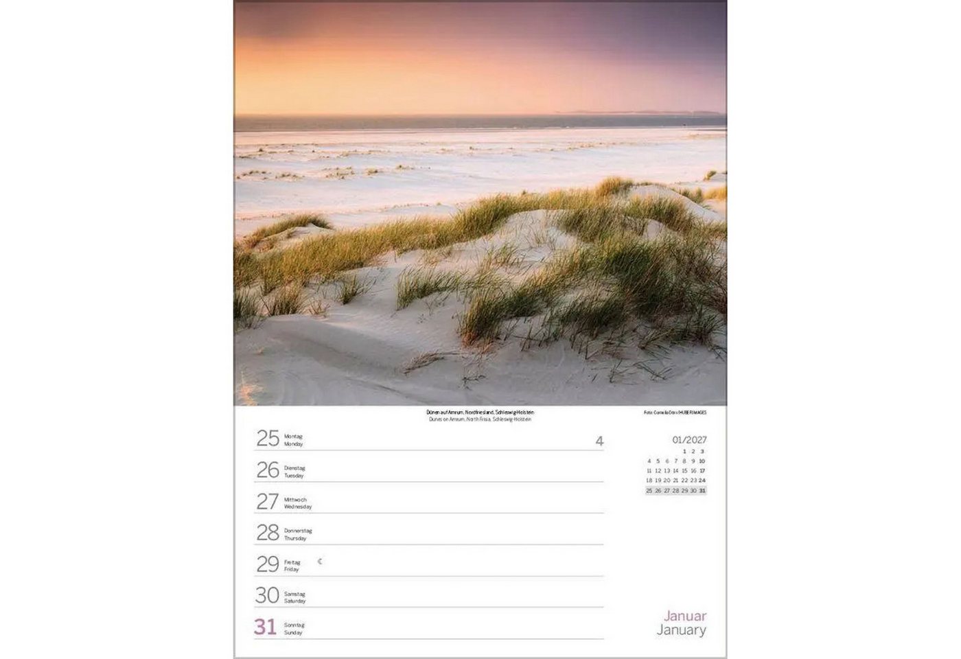 Korsch Verlag Wandkalender Nord- und Ostsee Wochenkalender 2027 Bild 5