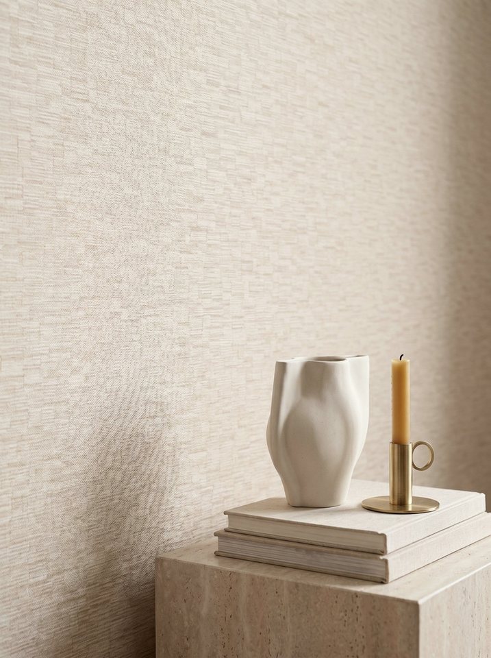 Newroom Vliestapete Zalmara Beige Tapete Vliestapete Linien, Struktur, Grafik, strukturiert, Mustertapete Bild 4