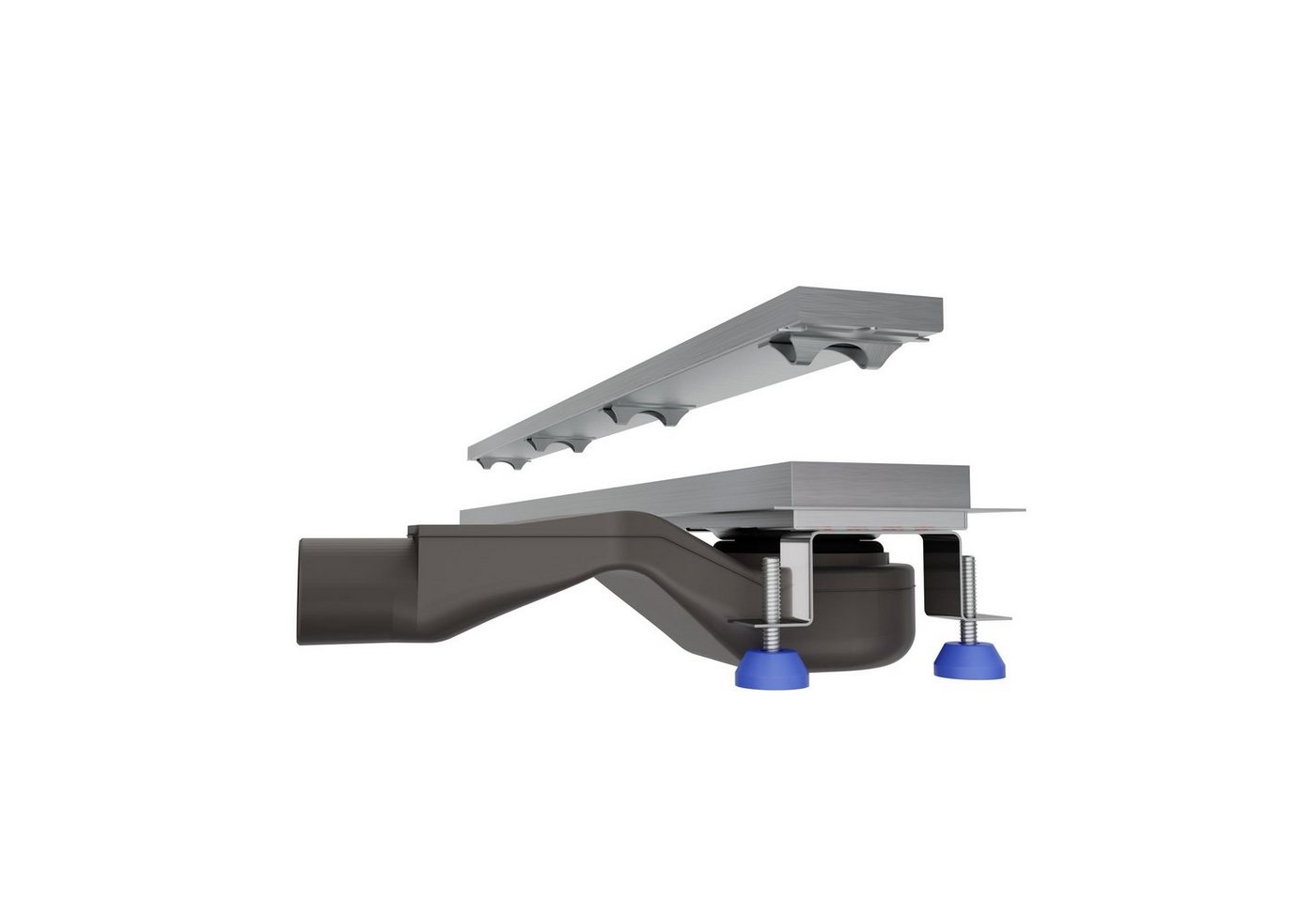 NORDONA Duschrinne Befliesbare Edelstahl Abflussrinne Bodenablauf, Komplett-Set, Befliesbare Blende, 60 cm Bild 3