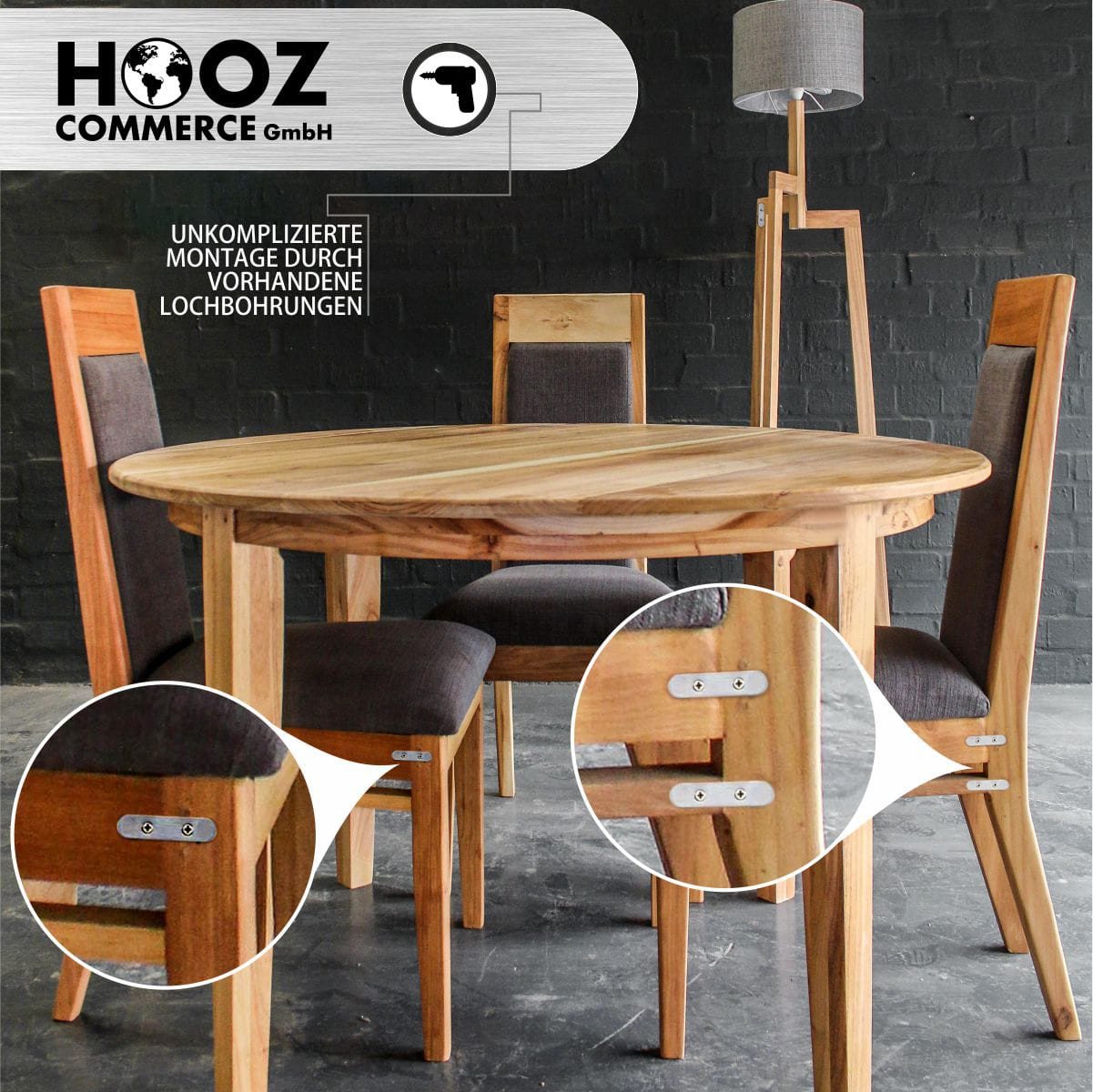 HOOZ Flachverbinder Holzverbinder Set aus Edelstahl Holzbau, Möbelbau 50 mm - 10 Stück, LxB: 50x15 mm, (Metallverbinder für Holz, 10-St., 2-Loch-Verbindungsblech), Stabile flache Verbindungsplatte rechteckig aus Edelstahl Bild 3