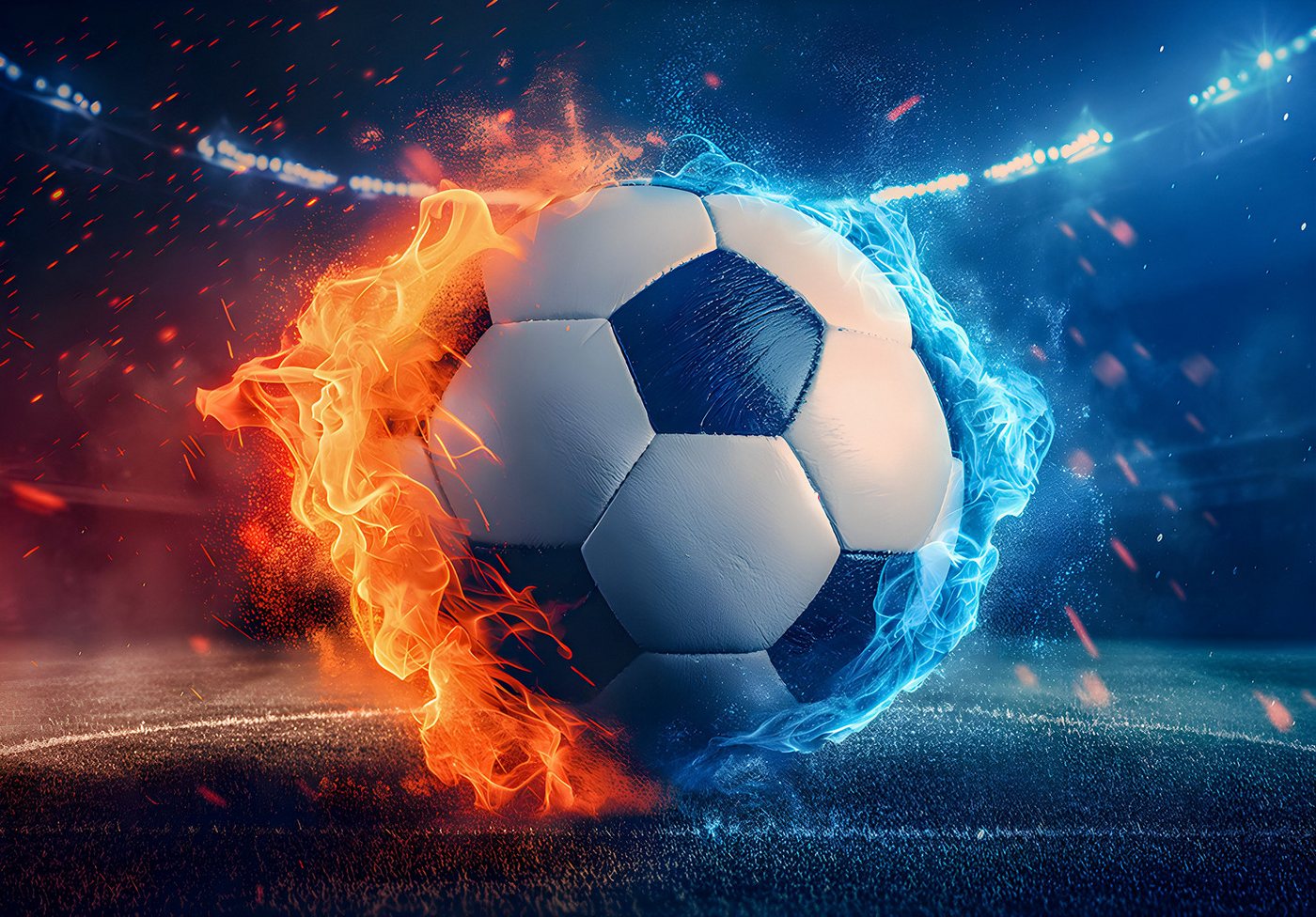 Wallarena Fototapete Junge Fußball - Mehrfarbig - Modern - Vlies - Schlafzimmer, glatt, (5 St), 250x175cm Bild 2