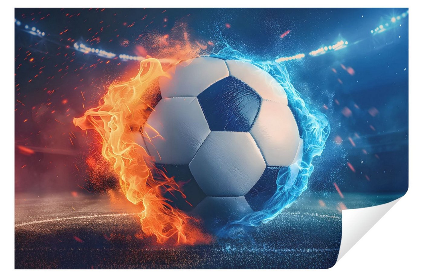 Wallarena Fototapete Junge Fußball - Mehrfarbig - Modern - Vlies - Schlafzimmer, glatt, (5 St), 250x175cm Bild 4