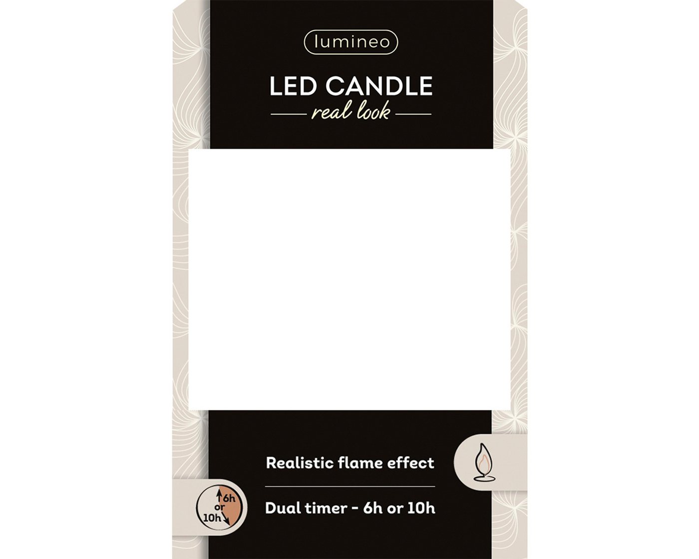 Lumineo LED-Kerze, Timer, warmweiß, LED Kerze 7,5x9,5cm mit Timer Wachs Flacker-Effekt Grün / Warmweiß Bild 3