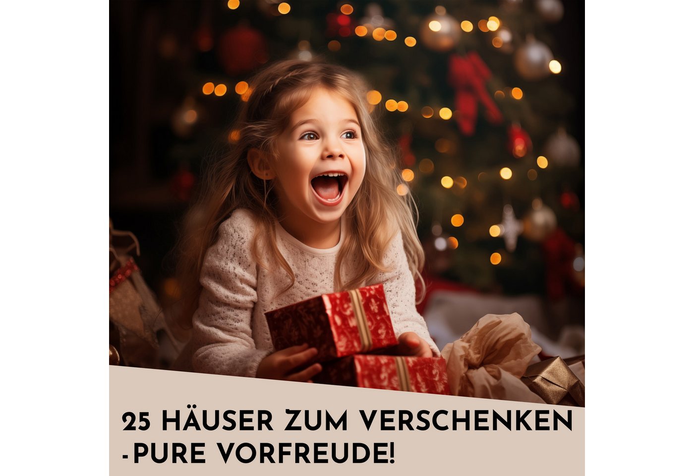 Nordstern befüllbarer Adventskalender Geschenkboxen Häuser 25er Pack, Weihnachtsschachteln für kleine Geschenke
