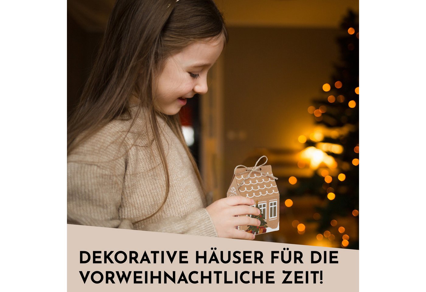 Nordstern befüllbarer Adventskalender Geschenkboxen Häuser 25er Pack, Weihnachtsschachteln für kleine Geschenke Bild 5