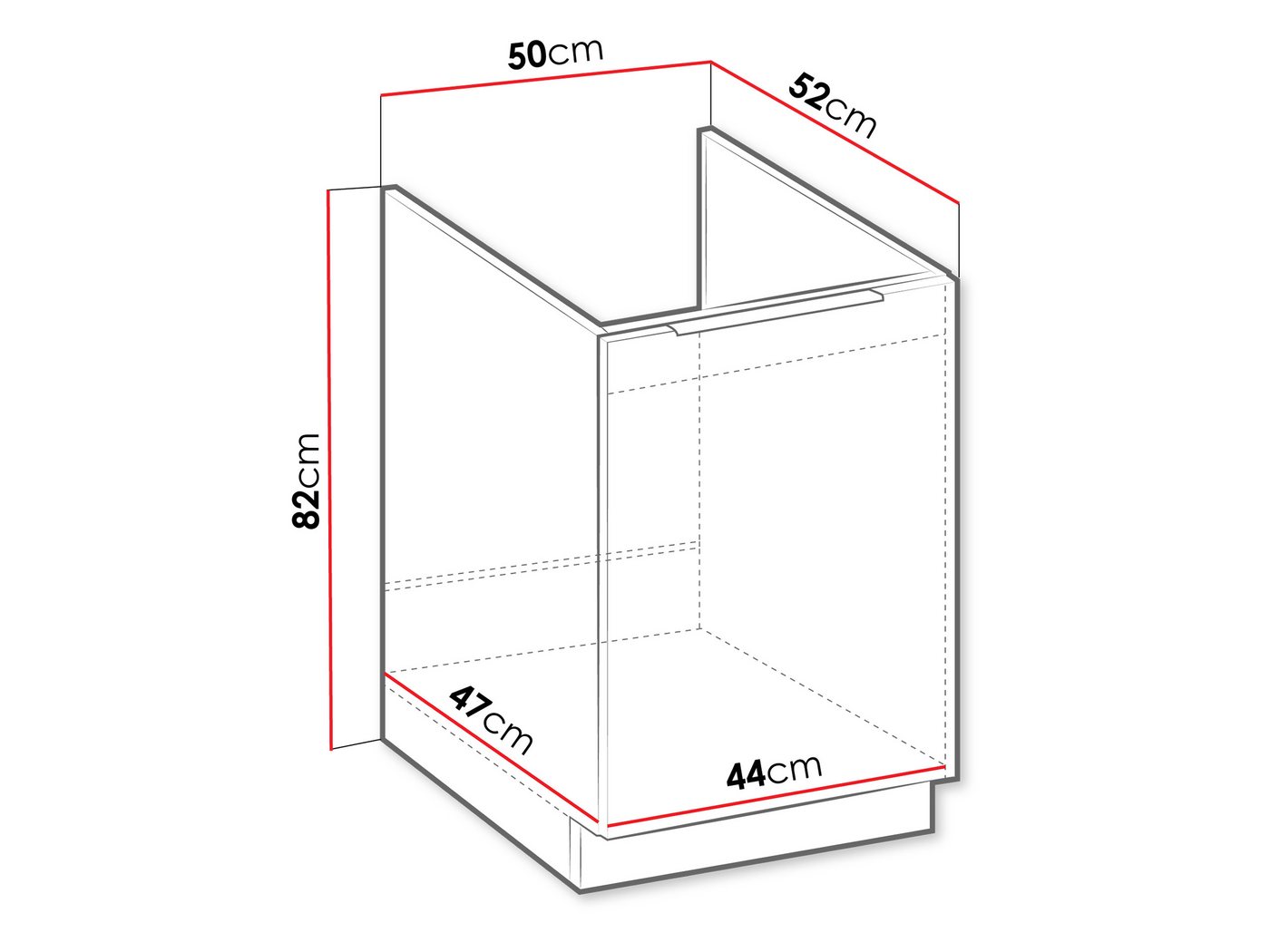 MIRJAN24 Unterschrank Solea 50 ZL 1F BB (mit Drehtür und Schublade) Universell - Links / Rechts Bild 4