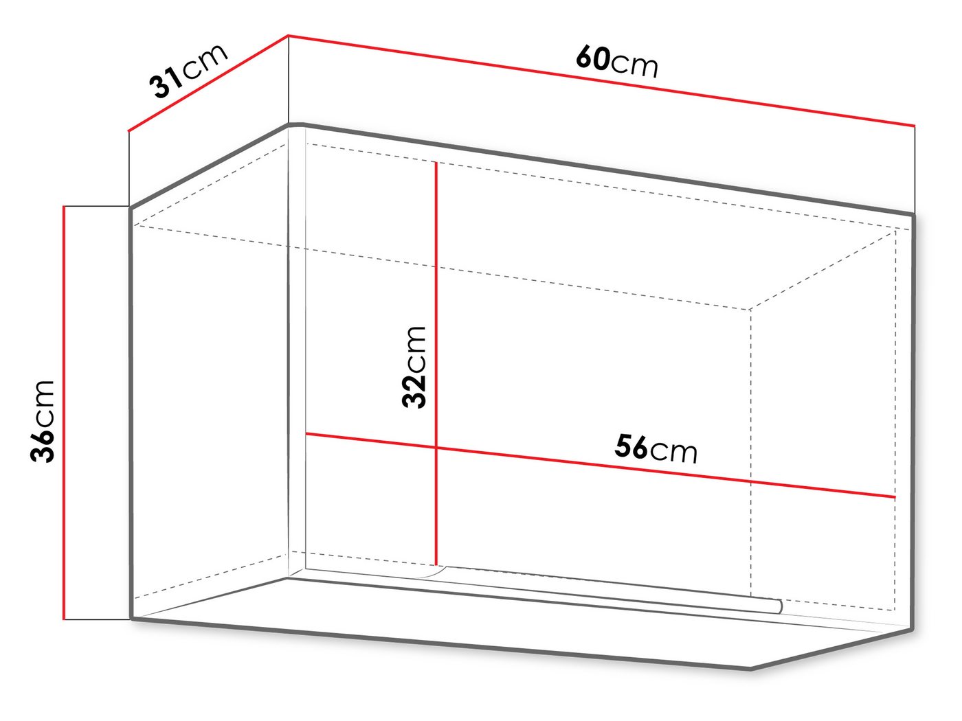 MIRJAN24 Hängeschrank Solea 60 GU-36 1F (mit Klappe) Gasdruckfeder Bild 5
