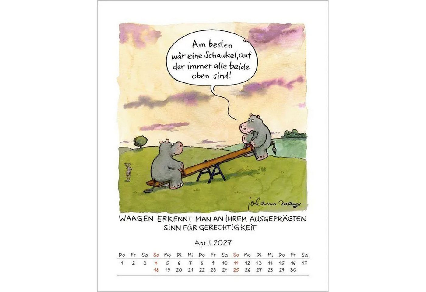 Korsch Verlag Wandkalender Waage 2027 Bild 2